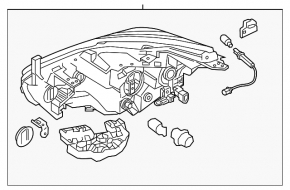 Фара передняя левая Nissan Murano z52 15-18 дорест галоген, темная