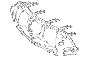 Основание решетки радиатора grill Mercedes EQS-class V297 22-24
