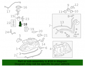 Топливный насос бензонасос Toyota Avalon 13-18 3.5