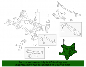 Цапфа задняя левая Subaru Outback 20-23