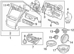 Динамик в торпеде Acura MDX 14-20