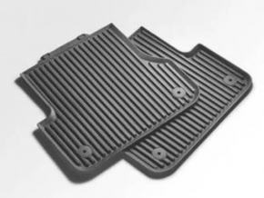 Set de 2 covorașe spate din cauciuc pentru Audi A8 2013-2018, negre