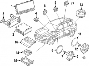 Difuzor central panou frontal VW Atlas 24-25