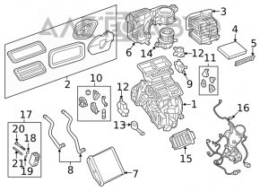 Печка в сборе Jeep Renegade 15-17 Auto