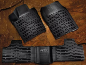 Коврик салона задний 2 ряд резина Jeep Grand Cherokee WK2 16-22 черный