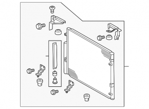 Radiator condensator aer condiționat Lexus LX570 08-21