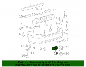 Senzor de parcare frontal pentru Lexus ES350 07-09 cu inel