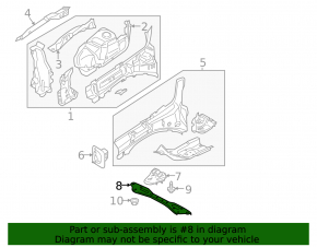 Распорка подрамника Ford Fusion mk5 13-20
