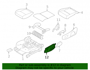 Control scaun șofer cu 8 direcții, Land Rover Range Rover Velar 18-23, negru