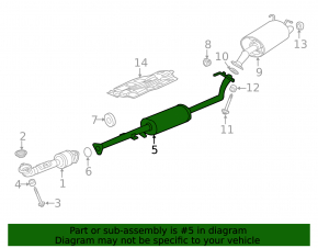 Выпускная трасса средняя часть Honda CRV 12-14 2.4