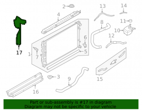 Deflector radiator stânga pentru Nissan Rogue 24-26 1.5T, fabricat în SUA
