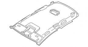 Обшивка потолка VW Passat b7 12-15 USA беж без люка