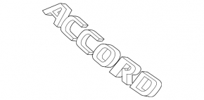 Эмблема надпись Accord крышки багажника Honda Accord 18-22