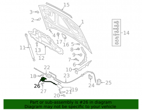 Ручка открытия замка капота подкапотная Audi Q3 83A 19-25