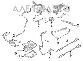 Лямбда-зонд второй Audi A4 B9 17-20 2.0T