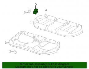 Накладка Isofix заднего ряда Audi A6 C8 19-24 бежевая