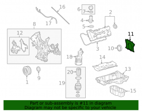 Задняя крышка блока Toyota Sequoia Tundra 08-16 5.7