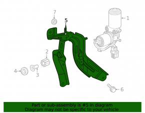 Кронштейн тормозного усилителя brake booster Toyota Rav4 19-21 hybrid