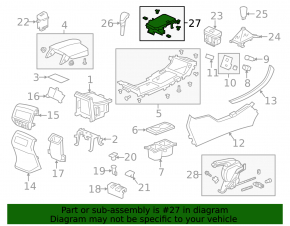 Накладка шифтера Honda Accord 13-17 hybrid тип 1, черная, глянец, с хромом