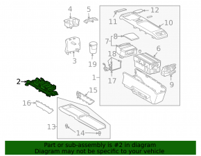 Механизм рельсы консоли Lexus RX300 RX330 RX350 RX400h 04-08
