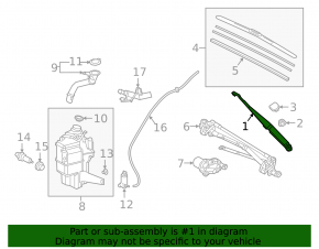 Поводок дворника левый Lexus ES250 ES300h ES350 19-26