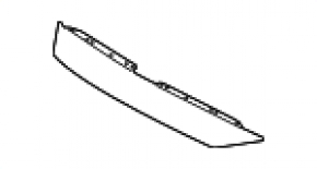 Ornament grilă radiator superioară Mazda 6 14-17 fără faruri LED, negru