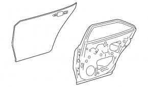 Дверь голая задняя левая Toyota Camry v70 18-24