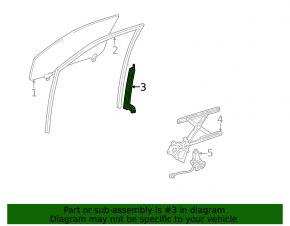 Направляющая стекла двери передней правой Lexus RX300 98-03