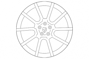 Диск колесный R20 x 10J ET19 Porsche Macan 15-18 серебро, бордюрка
