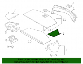 Накладка кармана багажника левая Mazda CX-9 16-23