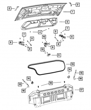 Крышка багажника Dodge Challenger 09-23