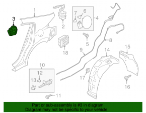 Корпус лючка бензобака Hyundai Elantra AD 17-20