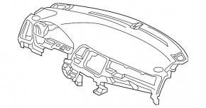 Panoul frontal al torpilei fără AIRBAG Honda HR-V 16-22 negru