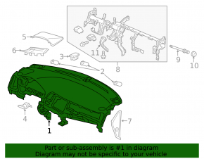 Торпедо передняя панель без AIRBAG Honda HR-V 16-22 черн