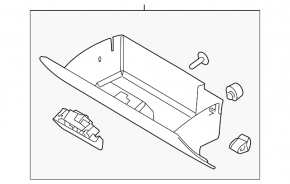 Перчаточный ящик, бардачок Ford Flex 09-12 беж, царапины, примято