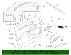 Управление стеклоподъемником передним левым Ford Escape MK4 20-26