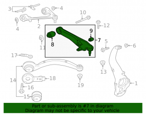 Braț de control inferior, față dreapta, spate, Land Rover Range Rover Velar 18-25