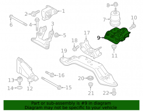 Кронштейн подушки двигателя правый Subaru Outback 15-19