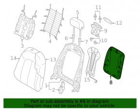 Ornamente scaun spate pentru Audi A6 C8 19-25 maro deschis