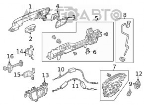 Дверь голая задняя правая Honda Civic XI FE/FL 22-24 5d US built