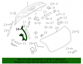 Петля крышки багажника левая Audi A4 B8 13-16 рест седан