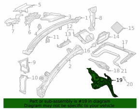 Изоляция моторного щита нижняя Mercedes W167 GLE 350 450 20-26