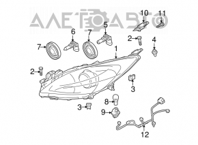 Фара передняя левая Mazda3 MPS 09-13