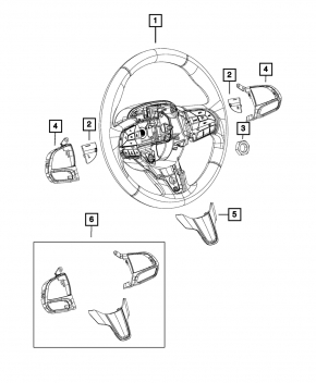 Накладка руля Chrysler Pacifica 17-20