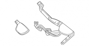 Поводок дворника правый Mercedes W167 GLE 350 450 20-26 с подогревом