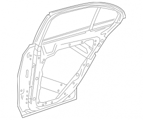 Дверь голая задняя правая Mercedes C-class W205 15-21