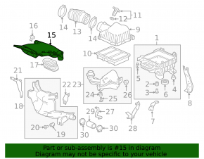 Воздухоприемник Honda Accord 18-22 2.0T