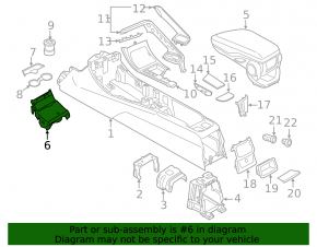 Бокс карман центральной консоли BMW X1 F48 16-19 с прикуривателем