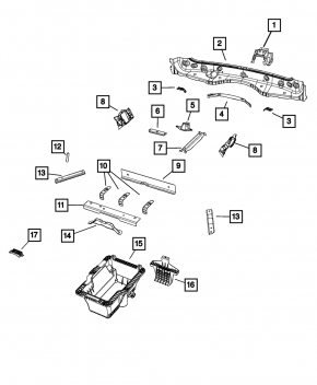 Поддон АКБ левый Jeep Grand Cherokee WL 21-26 3.6, 5.7