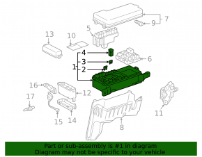 Блок предохранителей подкапотный Lexus RX300 01-03